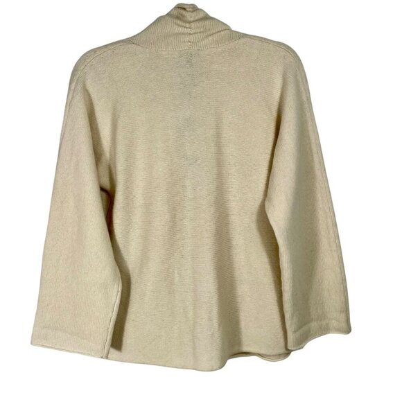 Talbots NWT Wool Angora Blend Cardigan in Cream | Classic Open Front Soft Knit S - Picture 3 of 11